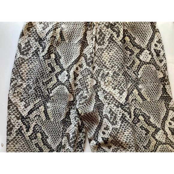 L'AGENCE Maeve Snake Print Silk Crepe V-Neck Tie Wide Leg Jumpsuit, Size 10 - Picture 8 of 13